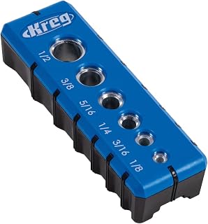 Kreg Portable Drilling Guide,6 Hardened Drill Guides,KDG-6000