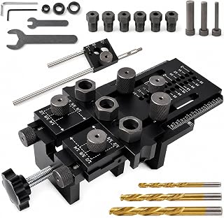 Dowel Jig Kit Woodworking Quick Positive Stop Clamp
