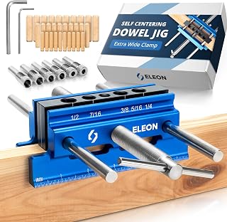 Self Centering Dowel Jig with Elongated Jaws & Extra Wide Clamp